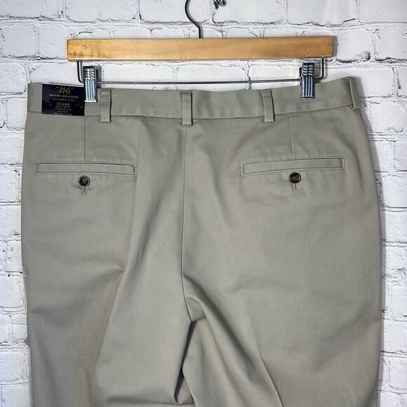 Brooks Brothers Mens Lightweight Advantage Chino Clark Tan Dress Pants W36/L30 - Picture 5 of 10